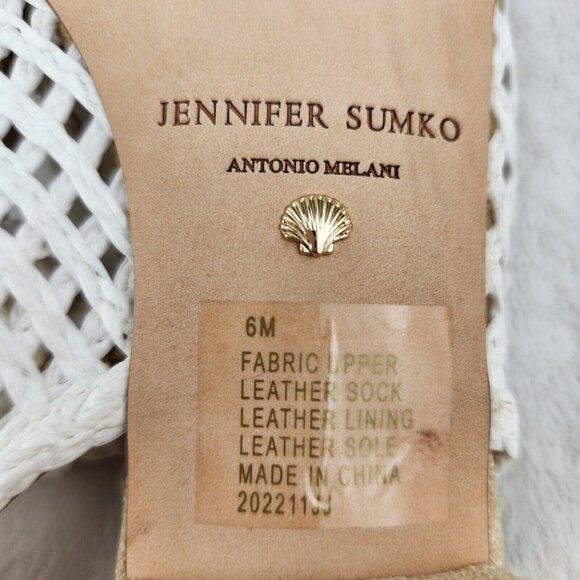 Antonio Melani Jennifer Sumko Women's Size 6 Lace Up Sling back White Flats 274 - Picture 9 of 10